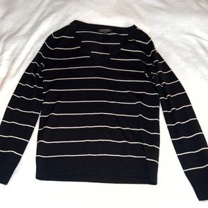 Banana Republic Merino Wool Black and White Size Small Women’s Striped Sweater